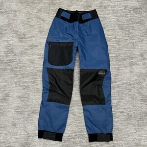 Bomber Gear Pants Mens Small Blue Kayak Paddling Rain Shell Water Sports